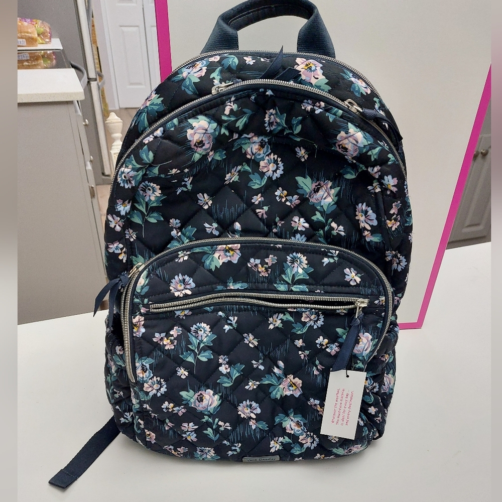 Campus Backpack Performance Twill Navy Garden NWT